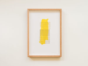 Yellow Grid Monoprint